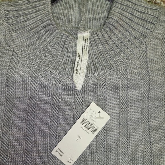 NWT Grey Anthropologie Ribbed Knit Sweater Dress Size Large Retail $138.00 🩶 - Picture 14 of 15